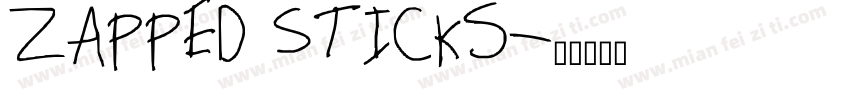 Zapped Sticks字体转换